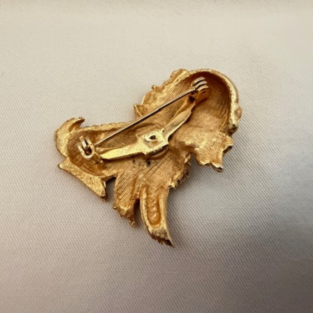 Vintage Gold Puppy Dog Brooch Pin - Picture 6 of 7